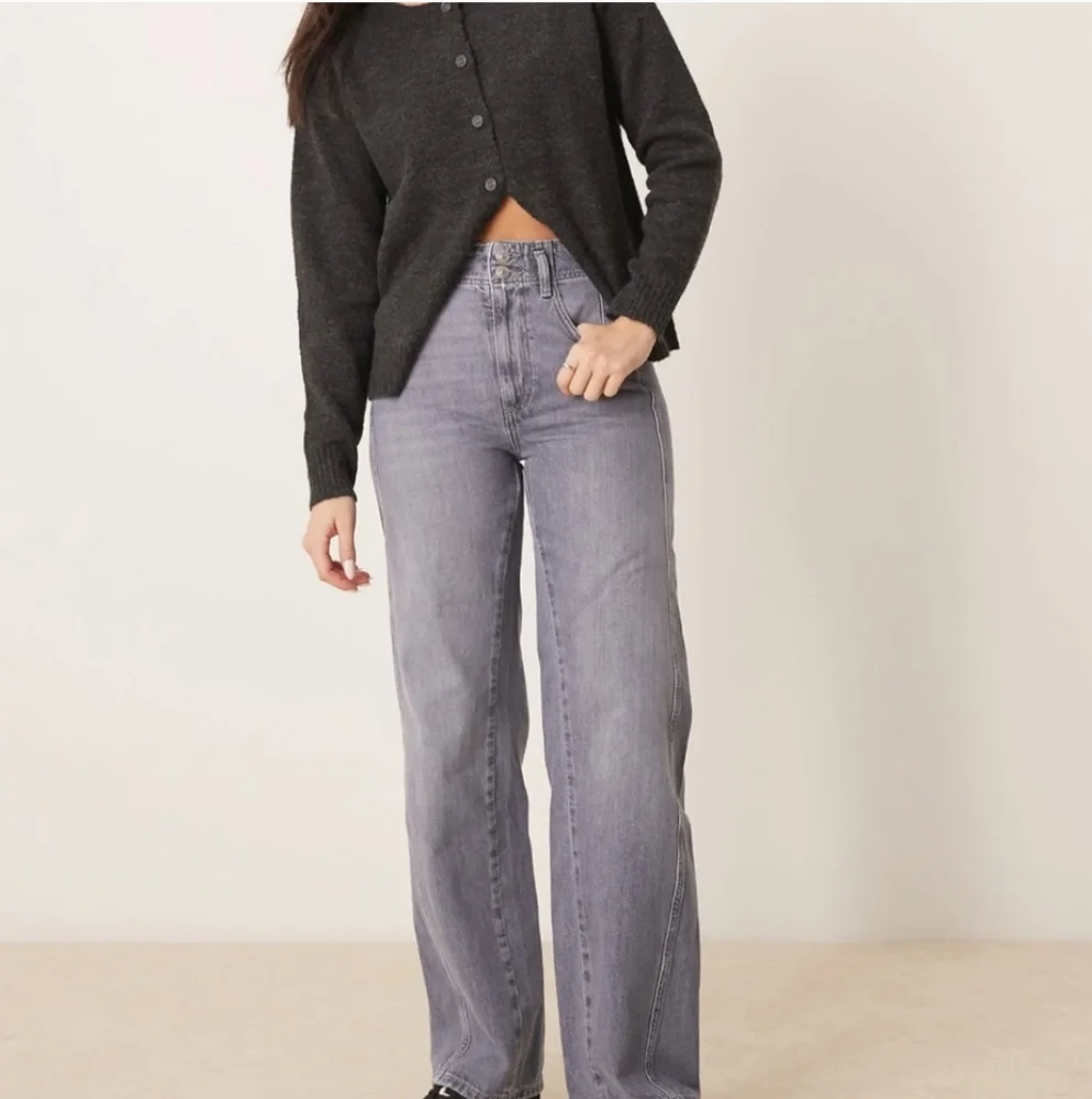 FREE PEOPLE Aster High Rise Straight Leg Jeans in Slate 28 NWT - Picture 2 of 9